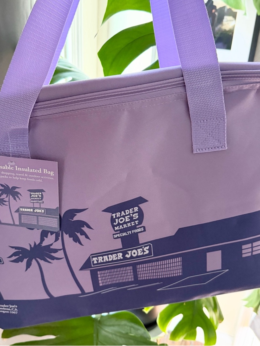 Trader Joe's Lavender Reusable Insulated Tote 3 LEFT!